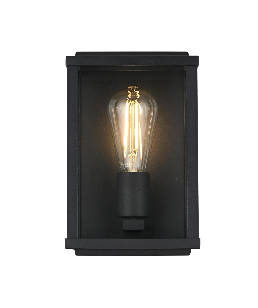 Santos 6 inch Outdoor Wall Sconce in Black