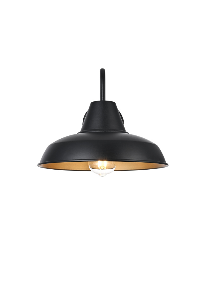 Tinsley 15 inch Outdoor Wall sconce in Black