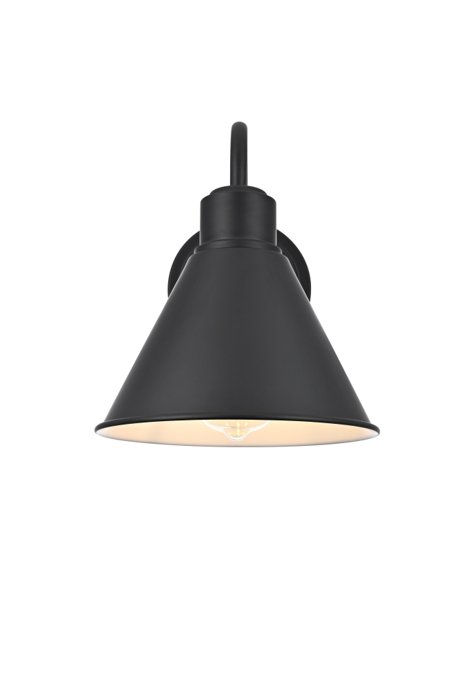 Colton 8 inch Outdoor Wall sconce in Black