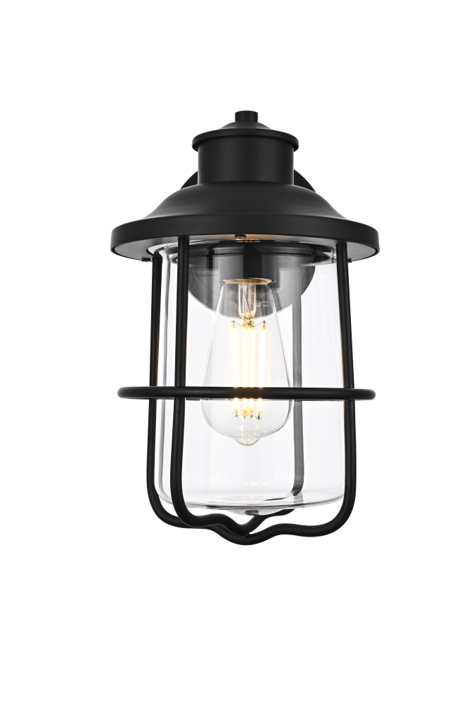 Huxley 7 inch Outdoor Wall sconce in Black