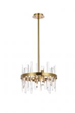 Elegant 2200D16SG - Serena 16 inch crystal round pendant in satin gold