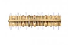 Elegant 2200W36SG - Serena 36 inch crystal bath sconce in satin gold