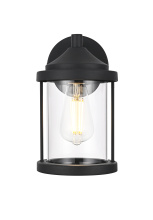 Elegant OD402W10BK - Roy 6 inch Outdoor Wall Sconce in Black