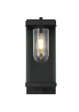 Elegant OD409W21BK - Keaton 8 inch Outdoor Wall Sconce in Black