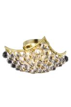 Elegant V9800F12G/RC - Corona 4 light Gold Flush Mount Clear Royal Cut Crystal