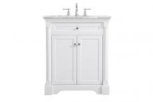 Elegant VF53030WH - 30 Inch Single Bathroom Vanity in White