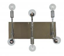 Framburg 5018 PN/MBLACK - 6-Light Fusion Sconce