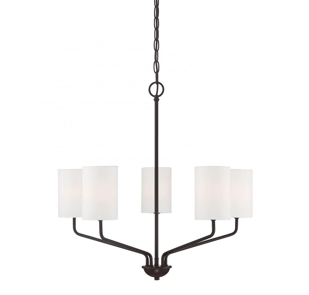 5-light Chandelier In Oil Rubbed Bronze