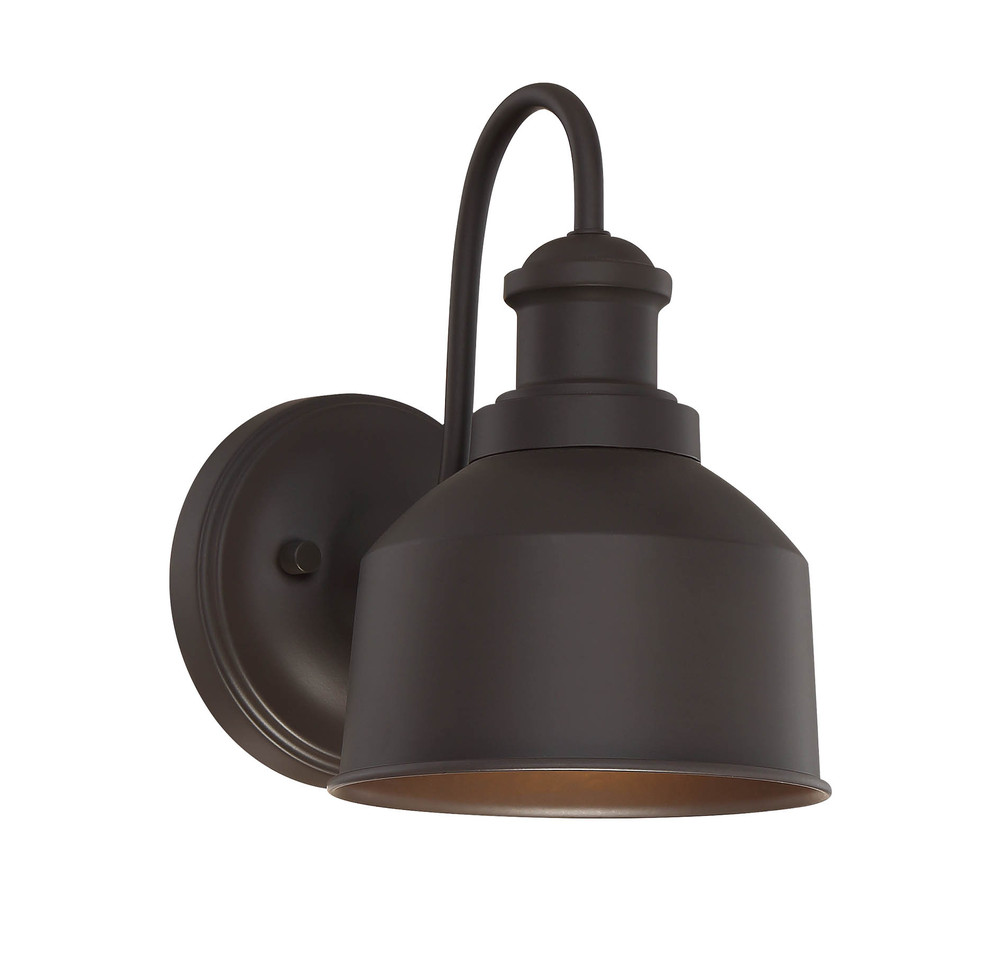 1-Light Outdoor Wall Sconce in Oil Rubbed Bronze