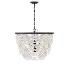 B2B Spec Brand M100101GRORB - 5-Light Chandelier in White with Oil Rubbed Bronze