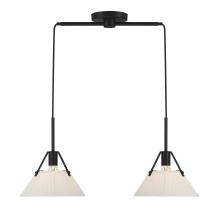 B2B Spec Brand M100108MBK - 2-Light Linear Chandelier in Matte Black
