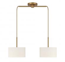 B2B Spec Brand M100109NB - 2-Light Linear Chandelier in Natural Brass