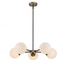 B2B Spec Brand M10011-79 - 5-Light Chandelier in Oil Rubbed Bronze with Natural Brass