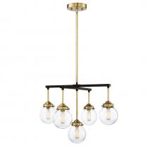B2B Spec Brand M10041ORBNB - 5-Light Chandelier in Oil Rubbed Bronze with Natural Brass