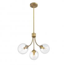B2B Spec Brand M10057NB - 3-Light Chandelier in Natural Brass