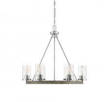 B2B Spec Brand M10070GWCH - 6-Light Chandelier in Greywood Chrome