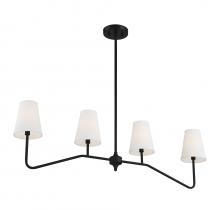 B2B Spec Brand M10078MBK - 4-Light Linear Chandelier in Matte Black