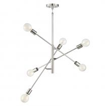 B2B Spec Brand M10084PN - 6-Light Chandelier in Polished Nickel