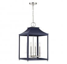 B2B Spec Brand M30009NBLPN - 4-Light Pendant in Navy Blue with Polished Nickel