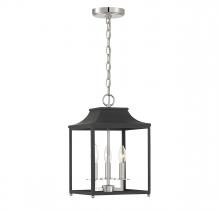 B2B Spec Brand M30013MBKPN - 3-Light Pendant in Matte Black with Polished Nickel