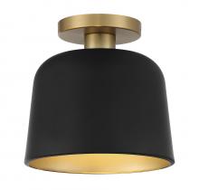 B2B Spec Brand M60067MBKNB - 1-Light Ceiling Light in Matte Black with Natural Brass