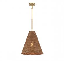 B2B Spec Brand M7036NRNB - 1-Light Pendant in Natural Brass