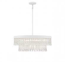 B2B Spec Brand M7038BQW - 6-Light Pendant in Bisque White