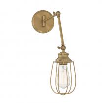 B2B Spec Brand M90022NB - 1-Light Adjustable Wall Sconce in Natural Brass
