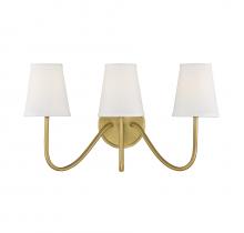 B2B Spec Brand M90056NB - 3-Light Wall Sconce in Natural Brass