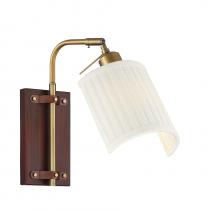 B2B Spec Brand M90068NB - 1-Light Adjustable Wall Sconce in Redwood with Natural Brass