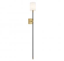 B2B Spec Brand M90069BNB - 1-Light Wall Sconce in Black with Natural Brass Accents