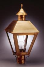 Northeast Lantern 1113-DAB-CIM-FST - Post Dark Antique Brass Medium Base Socket With Chimney Frosted Glass